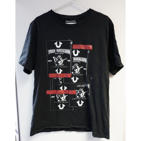 True religion shirts BOYS XL Youth Extra large bundle 4 tees black white blue - Picture 1 of 10